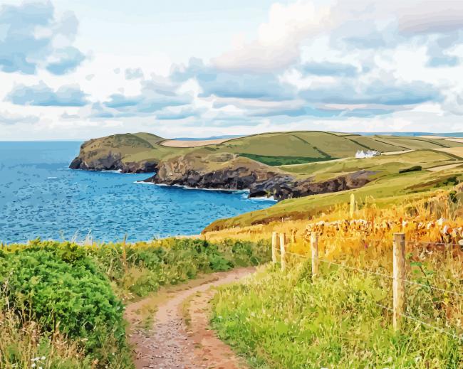 Plymouth South West Coast Path paint by number