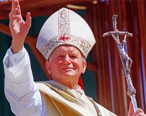 Pope John Paul paint by number