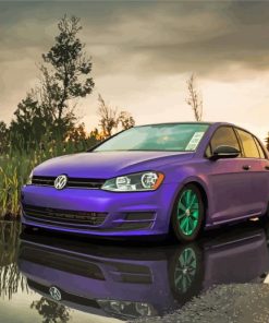 Purple Mk7 Golf paint by number