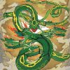 Rayquaza Dragon Pokemon Go paint by number