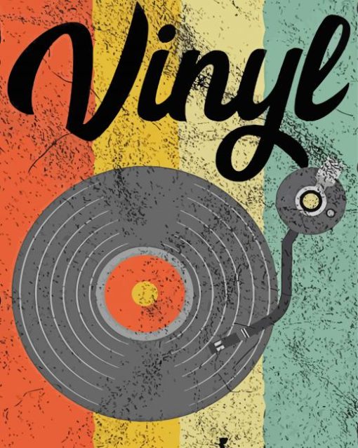 Retro Vinyl Record paint by number