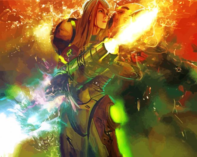 Samus Aran Character paint by number