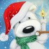 Santa Puppy paint by number
