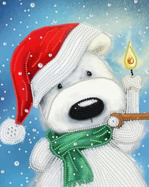 Santa Puppy paint by number