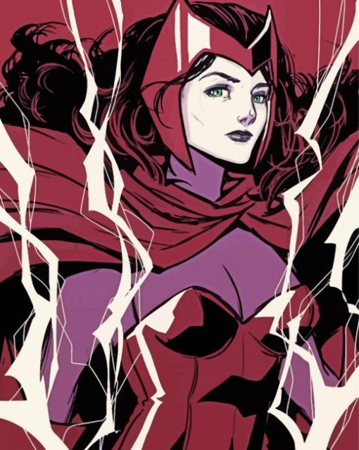 Scarlet Witch Art paint by number