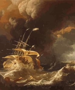 Ship In Storms Artwork paint by number