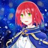 Shirayuki Anime Girl paint by number