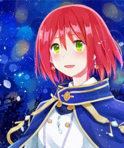 Shirayuki Anime Girl paint by number