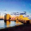 Sidon Sea Castle Lebanon At Night paint by number