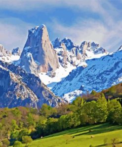 Spanish Landscape In Winter paint by number