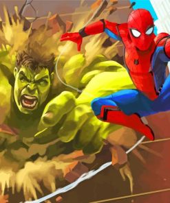 Spider Man Hulk paint by number