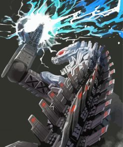 Super Mechagodzilla paint by number