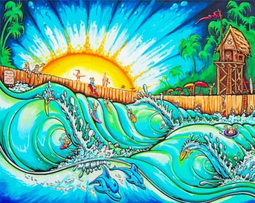 Surf Art paint by number