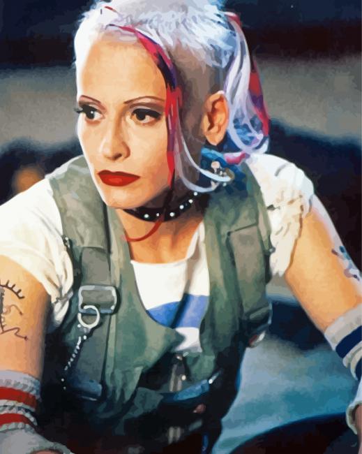 Tank Girl Movie Character paint by number