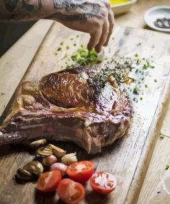 Tasty Tomahawk Steak paint by number