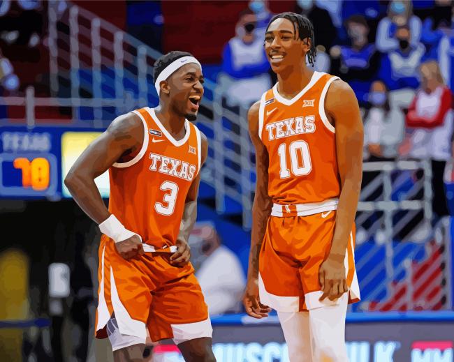 Texas Longhorns Basketballers paint by number