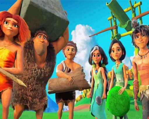 The Croods Family Movie paint by number