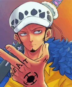 Trafalgar One Piece Anime paint by number