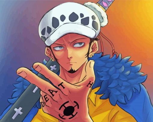 Trafalgar One Piece Anime paint by number