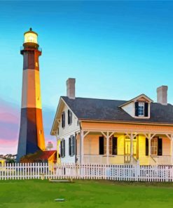 Tybee Island Lighthouse paint by number