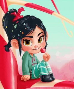 Vanellope Von Schweetz Animated Movie Character paint by number