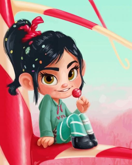 Vanellope Von Schweetz Animated Movie Character paint by number