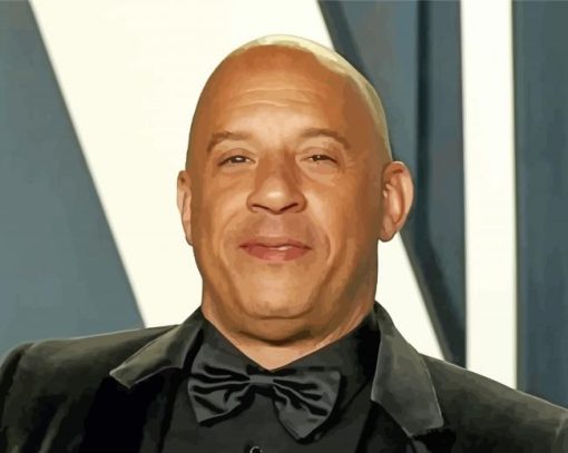 Vin Diesel paint by number