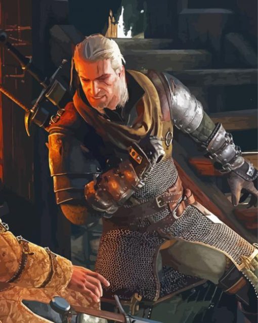 Witcher 3 Video Game paint by number