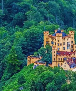 Wonderful Castle In Forest paint by number