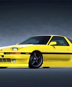 Yellow Supra Mk3 paint by number