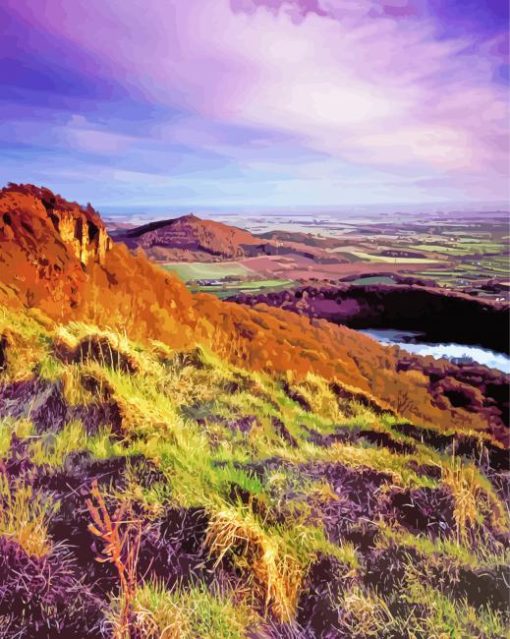 Yorkshire Moorland Landscape View paint by number
