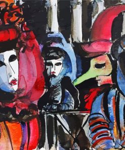 Abstract Carnival Venice paint by number