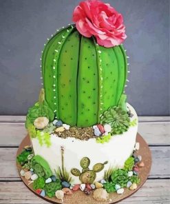 Aesthetic Cactus Dessert paint by number