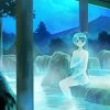 Anime Girl In Onsen paint by number