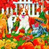 Autumn Dogs And Kittens paint by number