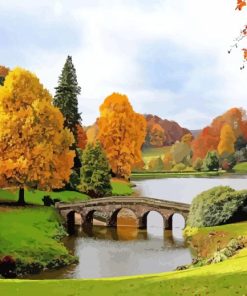 Autumn Palladian Bridge paint by number