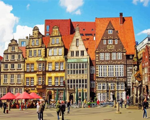Bremen Buildings paint by number