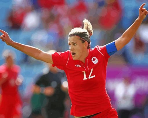 Canadian Christine Sinclair paint by number