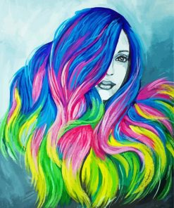Colorful Hair paint by number