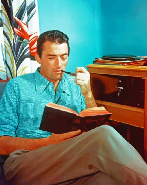 Cool Gregory Peck paint by number