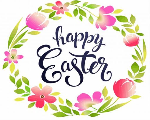Easter Wreath Art paint by number