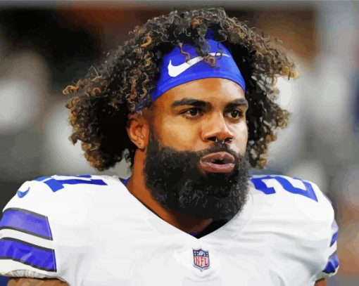 Ezekiel Elliott Player paint by number