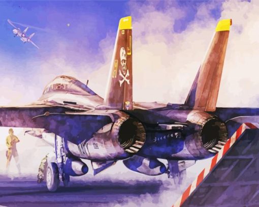 F14 Plane paint by number