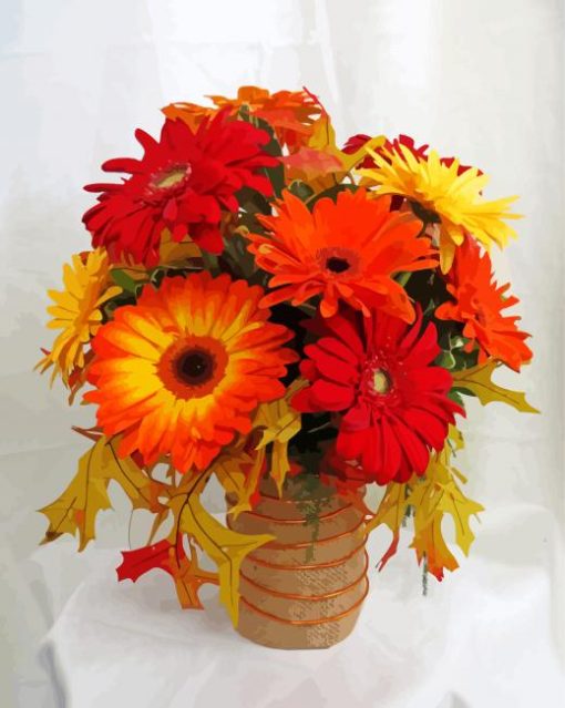 Fall Flowers paint by number