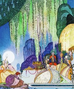 Felicia Looks At The Queen Of The Forest Kay Nielsen paint by number