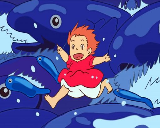 Fish Ponyo paint by number
