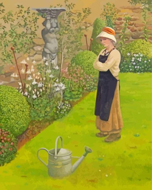 Gardener Woman Art paint by number