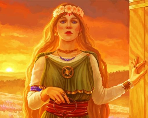 Irish Goddess paint by number