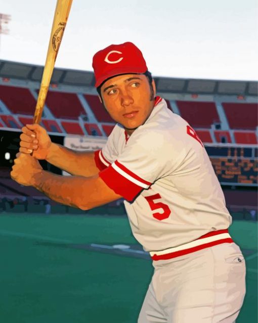 Johnny Bench paint by number