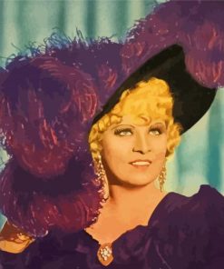 Mae West Actress paint by number